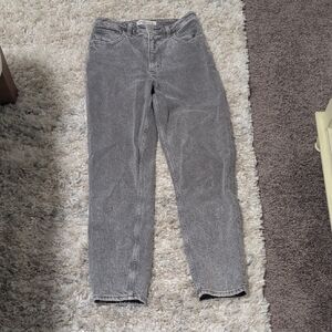 Abercrombie & Fitch Women's Gray The Mom Hight Rise Jeans- Curve Love 24/00